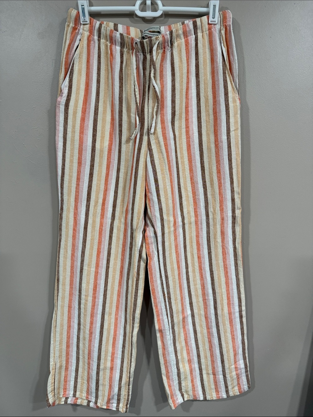 Urban Outfitters linen Striped Drawstring Pants - Multicolor